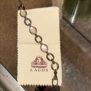 LAGOS link silver and mother of pearl Bracelet